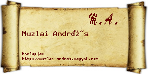 Muzlai András névjegykártya